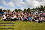 BBQ部の集合写真！100名越え！