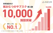 おむつサブスクの導入施設数が10,000施設を突破！