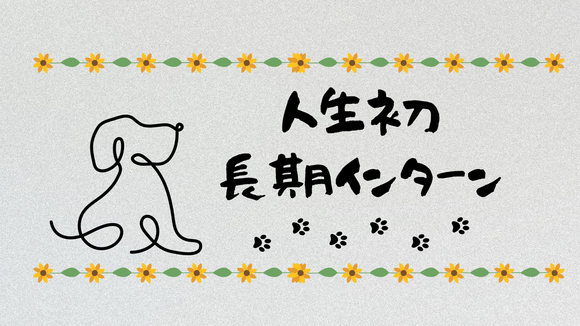 「インターンシップ始めました！」
