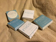 nicoのパッケージデザインも、自社内でいくつも実際にデザインしてから選びました（写真は試作したもの）