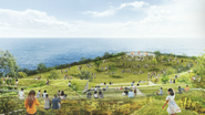 パークエリアでは神戸の海と六甲山を同時に感じることができる絶景の「緑の丘」の建設を予定します。屋外イベントでは観覧席にもなる「緑の丘」の建物下にはブリュワリーやBBQ施設等飲食スペースをオープン予定。様々な屋外イベントも企画中につきご期待ください。