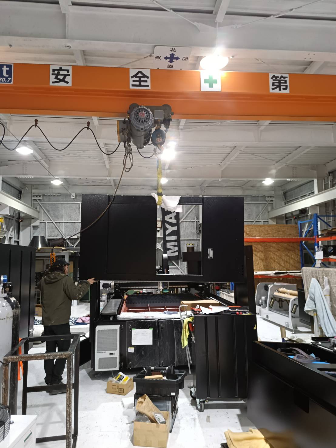 機械カバーの組立