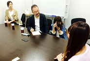 企業訪問にて。美人事のインタビュー＆撮影