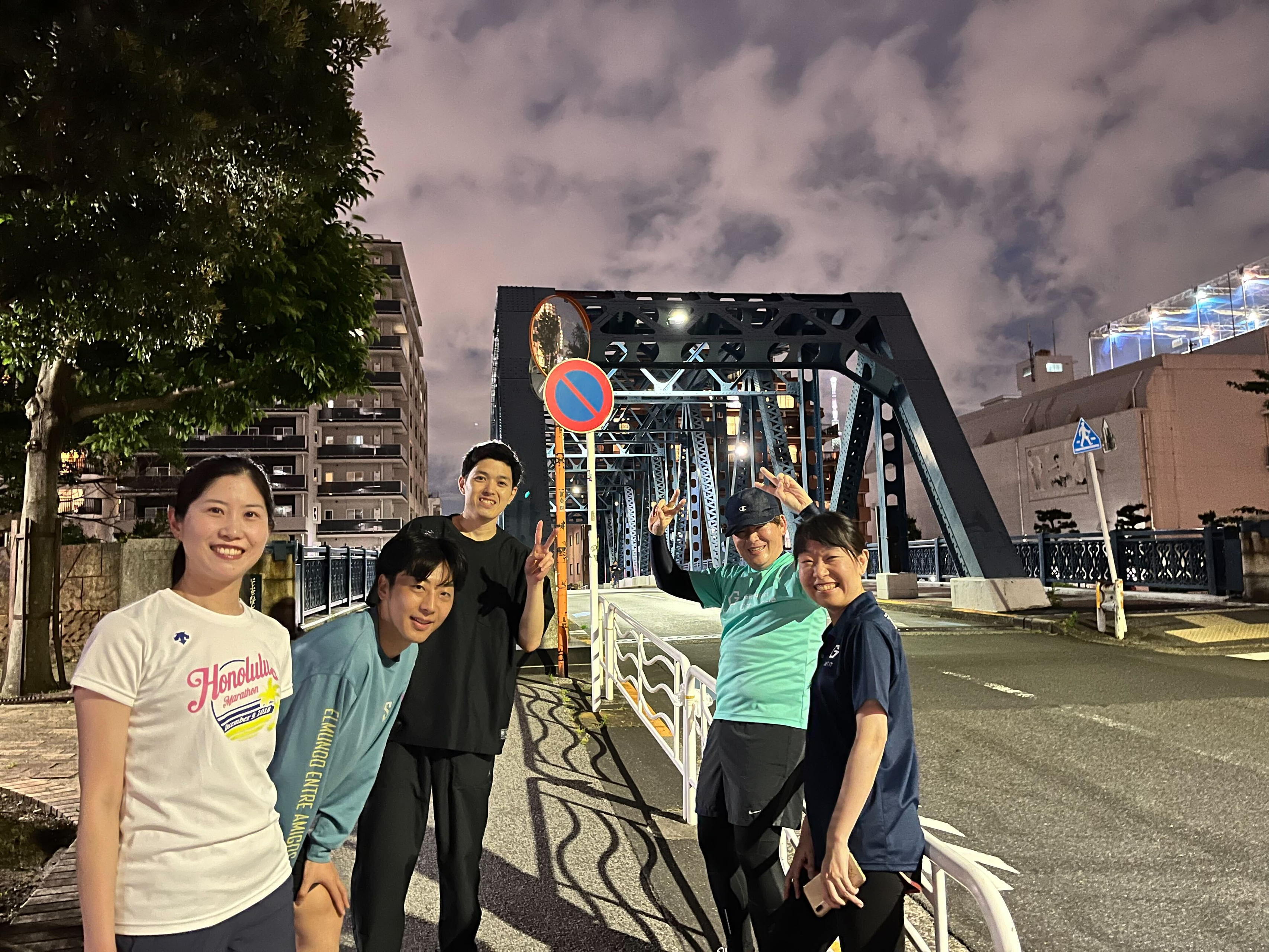 狂喜RUN部**みんなで夜ラン＠清澄白河