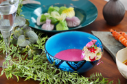 Atelierを象徴するメニュー「季節の花のスープ」
