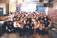首都圏オフィスの忘年会の様子。仲間同士の信頼関係が伝わってきませんか？