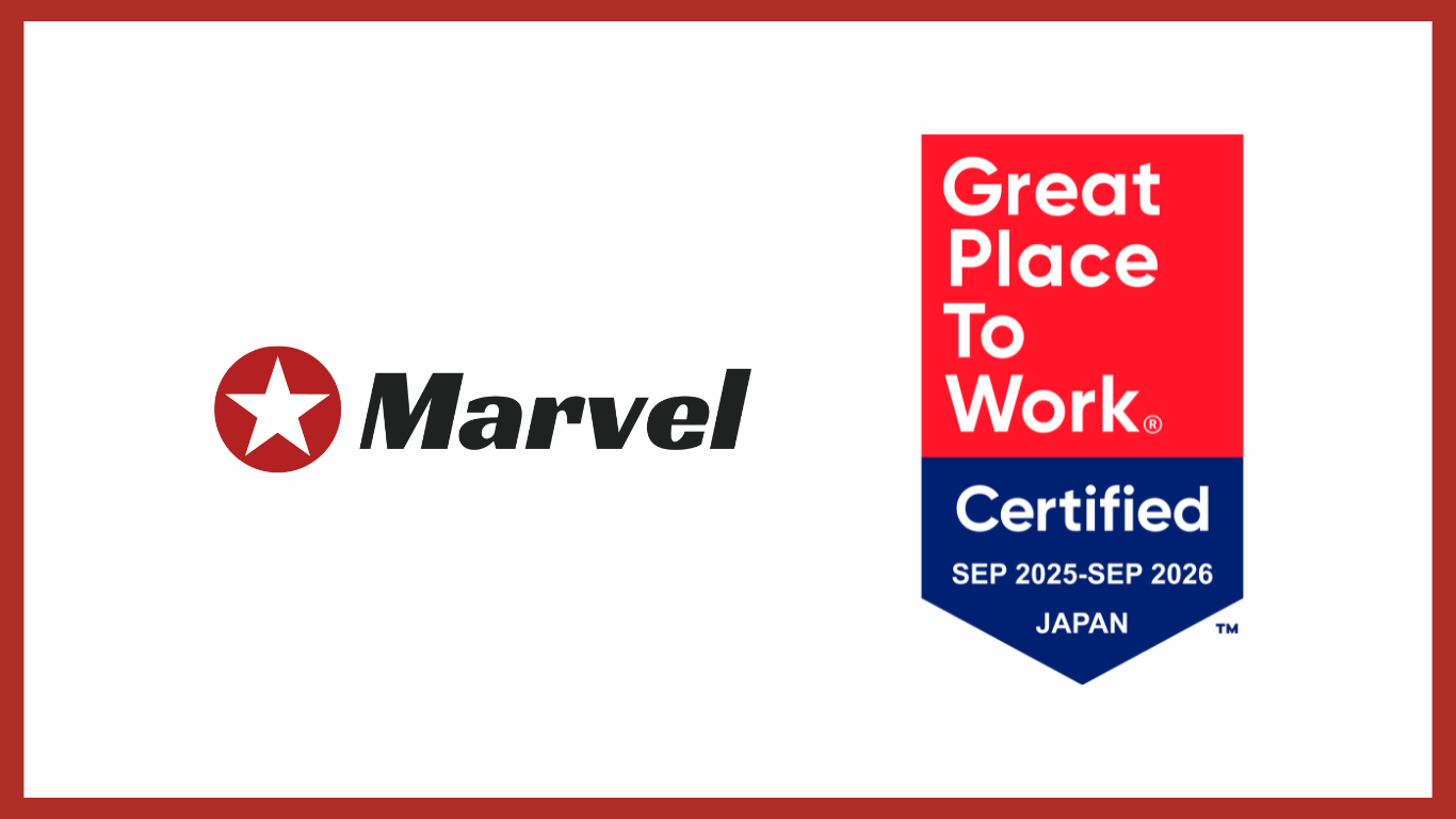 Marvelが、「働きがいのある会社（GPTW）」認定されました