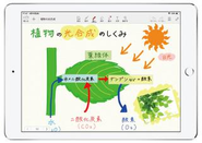 まるで紙に書いているような感覚での書き込みや、写真撮影・j貼り付けなど自由に行い、子どもたちの表現力や思考力を高めるツール『MetaMoJi ClassRoom』