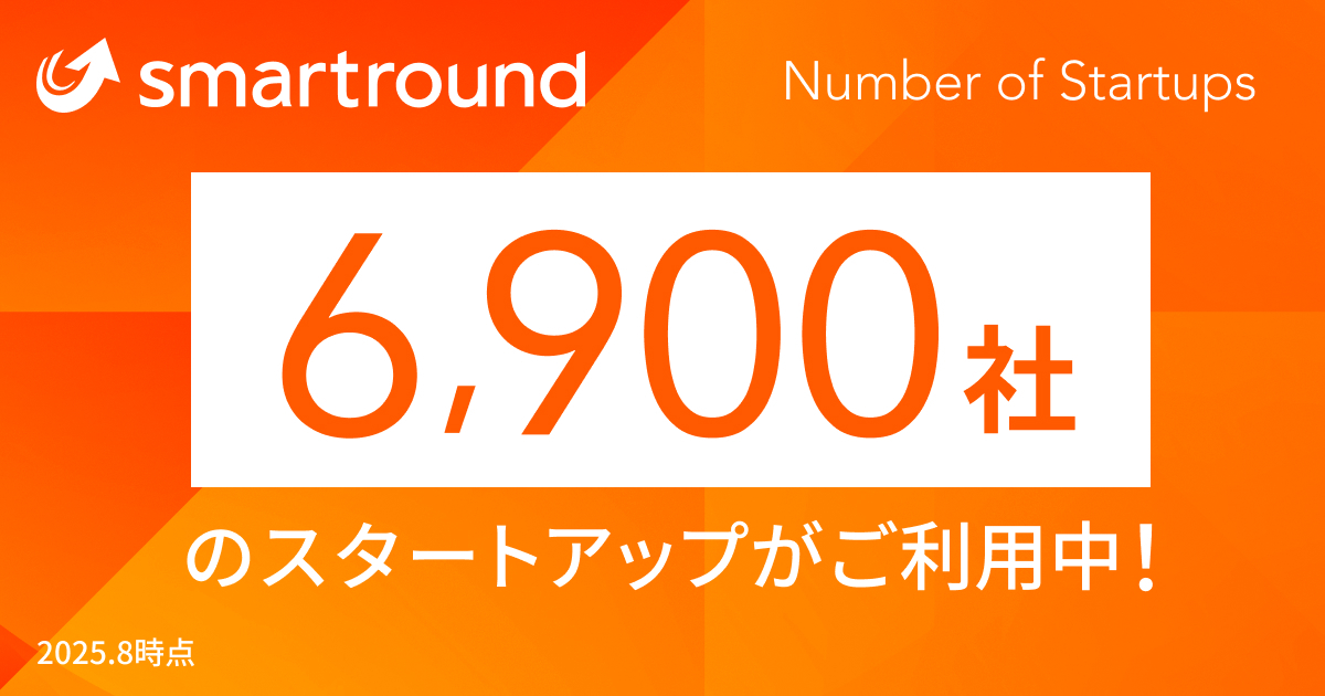 🎉smartroundをご利用中のスタートアップ数が6,900社を突破しました！
