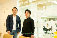 メンターの代表中山（左）と新規事業開発担当の関谷（右）