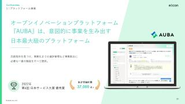 日本最大級のオープンイノベーションプラットフォームから事業創出SaaSへ進化した『AUBA』