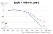 筋肉量の変化率