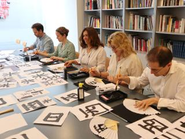 書道ワークショップの様子