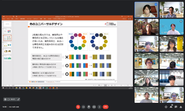 デザイン研修の1シーン。その他にもコーディングや分析などWebに関する基礎知識を習得できる未経験者向けの研修を最大2ヵ月間受講できます！