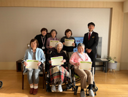 書写検定の表彰式の様子