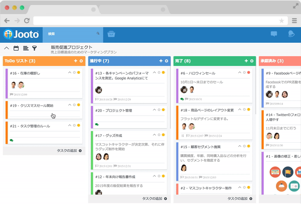 ドラッグ&ドロップで使えるシンプルなUI