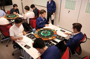 社内のマネジメント研修中。この他にも資格取得支援制度や語学学習制度もあり、意欲次第でスキルアップできます！