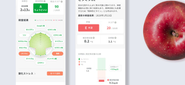 検査結果はスマホやPCで確認できる。わかりやすく栄養バランスや充足量をチャートで確認。誰でも活用できるようにアドバイスやオススメ食品のコンテンツ等を充実させている。