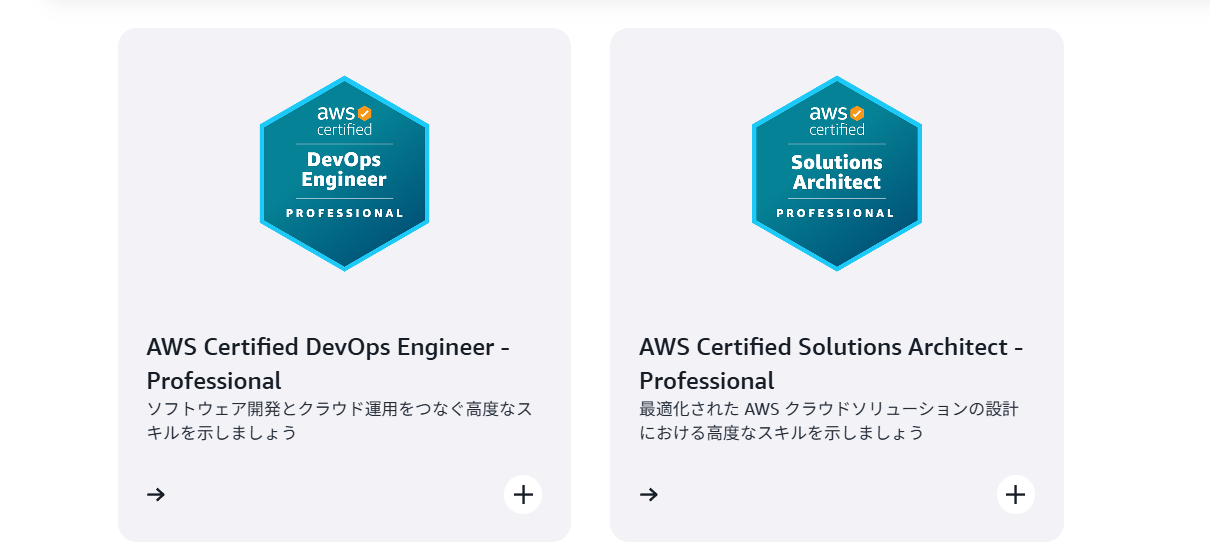 AWS Professional 認定2種に合格しました