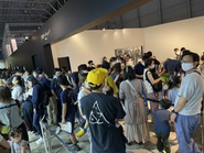 2021年夏に実施したSONY恐竜科学博内にて弊社が担当した化石発掘体験の参加者の写真です！