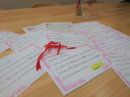 お遍路教育を応援する目的で授業用の備品を寄贈した小学校よりお礼のお手紙をいただきました。この活動を通して、公益財団法人九州経済調査協会によるSDGsへの取組状況調査の結果、次の2項目について、西日本シティ銀行より「SDGs認定証」を贈呈されました。4.質の高い教育をみんなに　11.住み続けられるまちづくりを