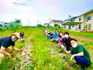 都心から1時間。埼玉県越谷市にある私たちの畑「田心ファーム」。カフェで使う野菜やメンバーの欲しい野菜をともに作るコミュニティファームです。農地のない台東区の子どもたちが自然に触れる機会を作ります。