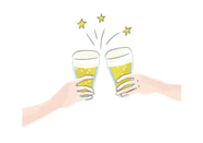 ビールは無料です（プレモル、ヒューガルデン）