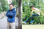 左：新 拓也（代表取締役）／ 右：スガ タカシ（取締役）