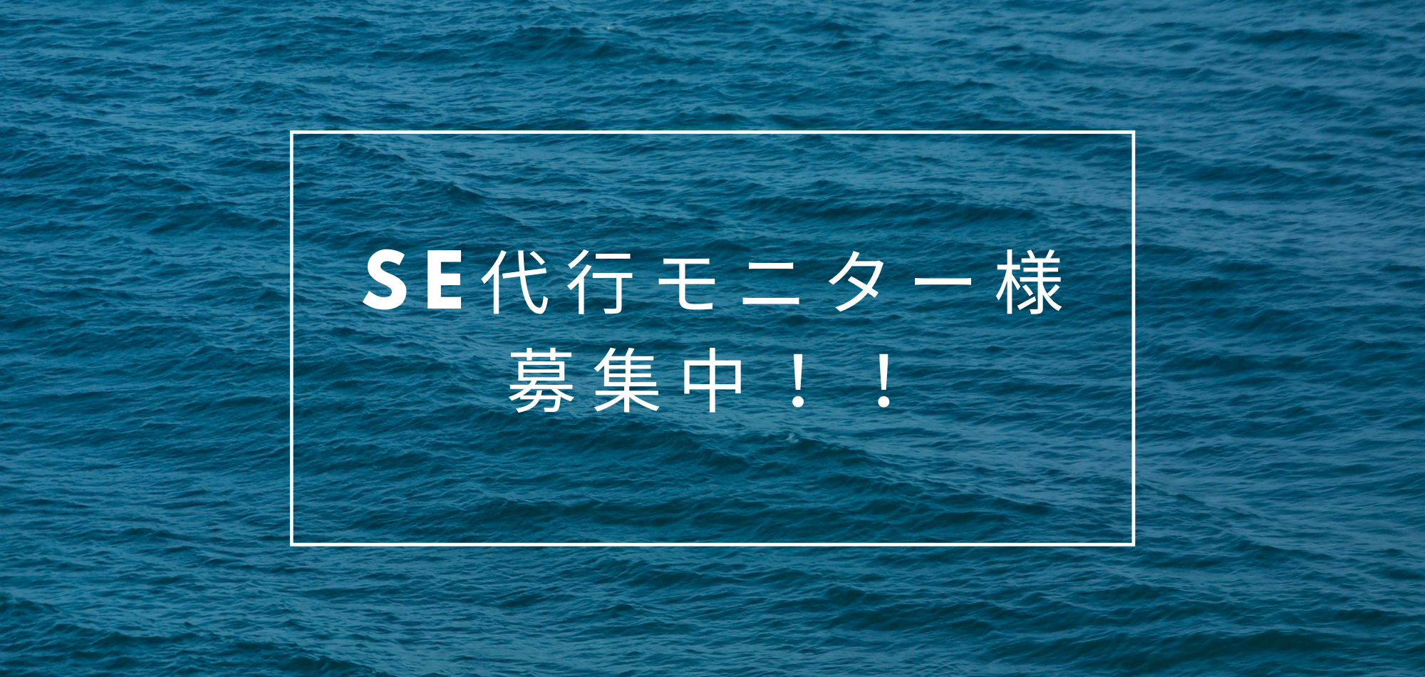 社内SE代行のモニター様を募集します！