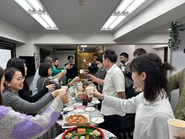 社員の入社、退職時には必ずパーティーを開き全員でお祝いします！