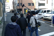 クライアントのTV取材に同行