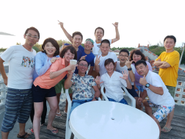 毎年恒例の社員旅行の一場面（宮古島旅行）