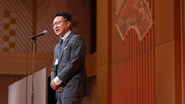 当社代表（與良）の登壇