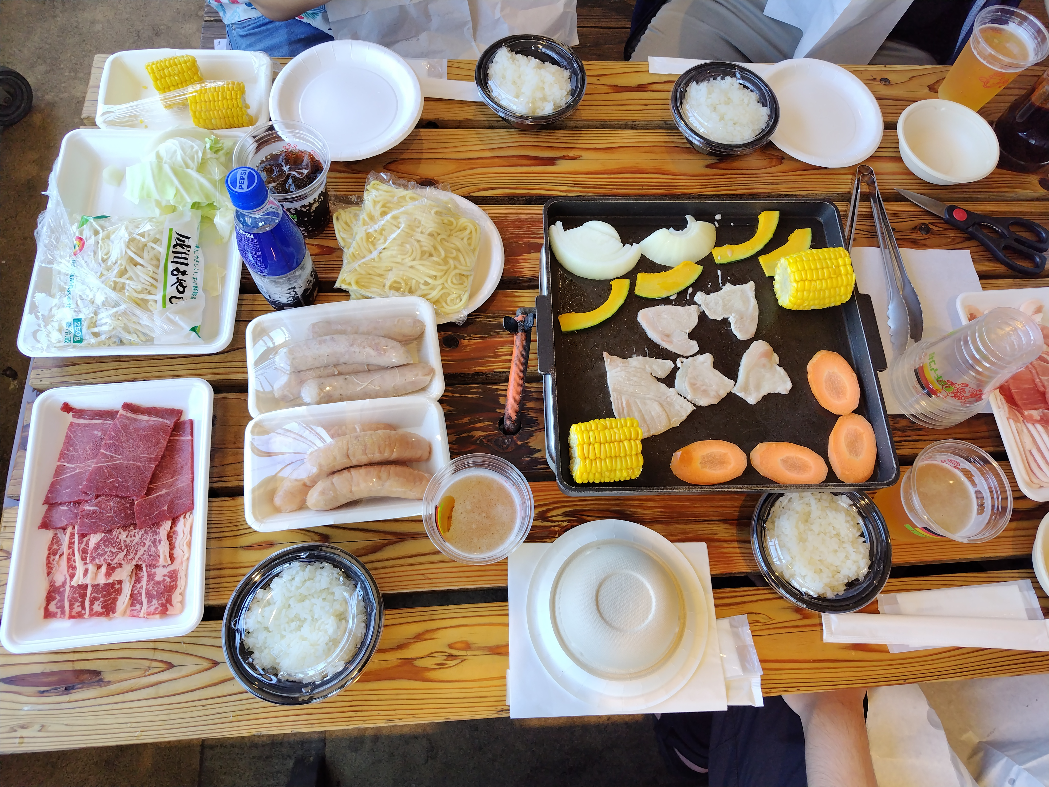 観光バス貸し切りでバーベキューに行ってきました