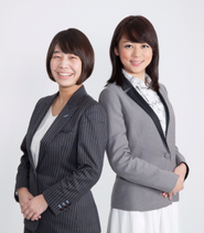 左：安（役員）、右：長澤（代表）