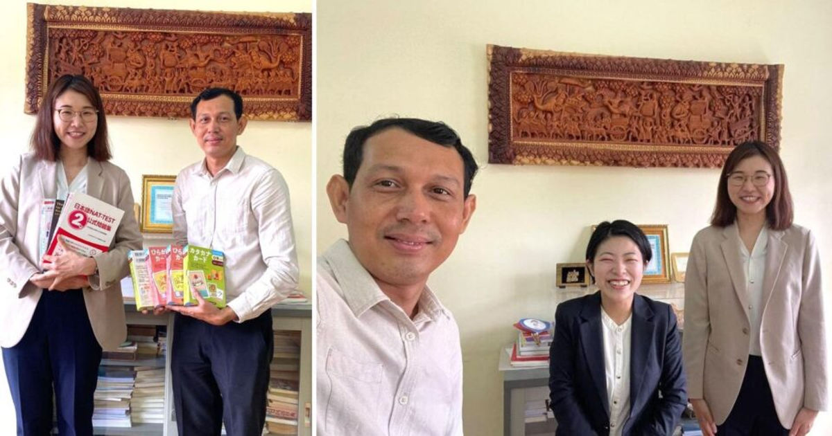 カンボジアにある「王立プノンペン大学日本語学科」へ日本語の本の寄贈 ソーシャルマッチ株式会社