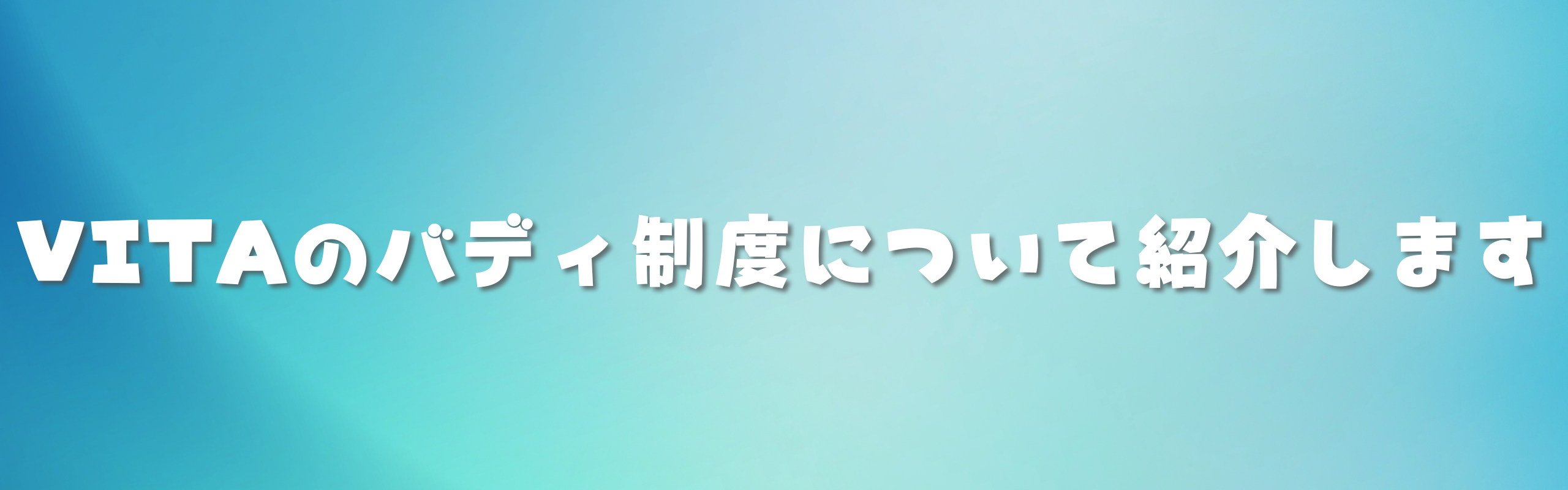 VITAのバディ制度について紹介します!