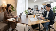 テレワークや現場のイメージ