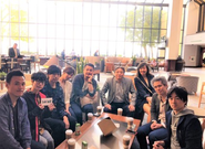 シリコンバレー在歴40年の会長の元へ訪問、MTG。入社一月目の社員も参加しました。