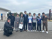 部活と企業様とTV取材の時の写真