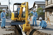 AIで生成した建設現場