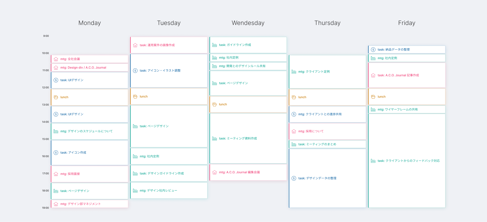 UIデザイナーのリアルな1週間のスケジュール