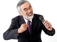 新橋でカラオケを歌っているときのイメージ