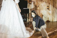 １番美しく見えるよう、ドレスの広がり方など細かいところもこだわりをもってサポートします