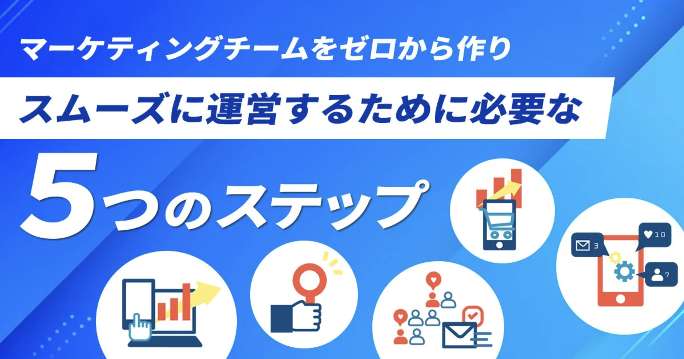 マーケティングチームをゼロから作り、スムーズに運営するために必要な5つのステップ