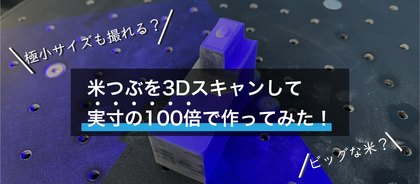 【みたれぽ】米つぶを3Dスキャンして実寸の100倍で作ってみた！