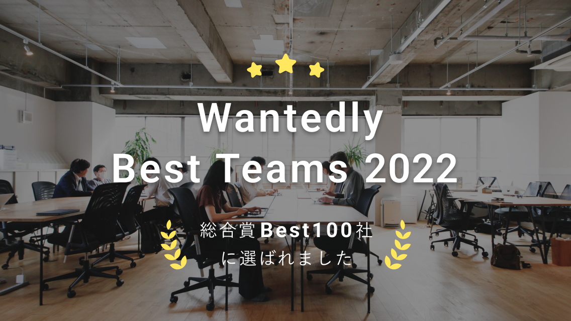 グッドルームが「Wantedly Best Teams 2022」Best 100に選出いただきました！