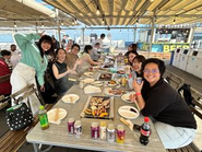 全社でBBQをしたときの写真！