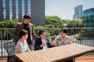 屋上のテラスでリフレッシュすることもできます！