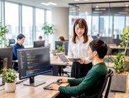 先輩社員に適宜確認できる環境